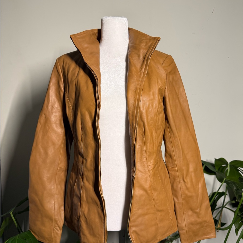 Cole Haan Women's Brown Leather Jacket
